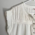 Faherty Ellsworth Pintuck Fringe Edge Top Cream White (XS) Photo 4