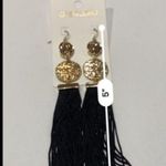 🍁3/$18 NWT D EXCEED black gold‎ earrings jewelry fashion dangle CLL Photo 3