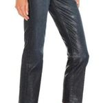 frame denim FRAME Le High Straight Indigo Lizard Coated Jeans Size 24 Photo 0