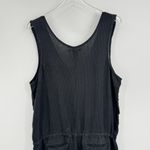 Lucky Brand romper women's XL linen pinstripe shorts sleeveless beach travel Photo 4