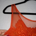 Anthropologie Meadow Rue x Orange Goddess Illusion Mesh Dress Size 6 Photo 3