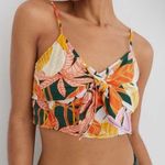 Aerie  Tie Front Tropical Floral Crop Top Photo 0