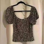 Women’s Floral Off The Shoulder Ambiance Blouse Black Size L Photo 1