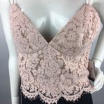 Jenny Yoo  'Pippa' Blush Lace Spaghetti Strap Top Photo 4