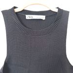 ZARA  Knit Cutout Crop Top Black Sz‎ Small Photo 4