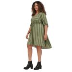 Torrid  Plus Mini Challis Stripe Green High-Low‎ Shirt Dress Size 22 Photo 3