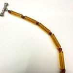 Carnelian tigers eye beaded vintage necklace Photo 4