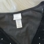 H&M Formal Velvet Sparkling Decor Bodysuit Long Sleeve Fitted Bodysuit Tops Photo 4