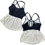 Athleta Full Force Mesh Tank Wireless Built-in Bra White Black Size Large Photo 8