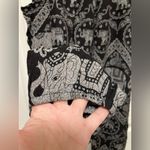 Earthbound Trading Co. Black Elephant Print Casual Pants Photo 4