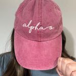 Alpha O Baseball Hat Red Photo 0