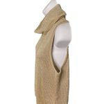 Vintage Womens Cowl Neck Sweater Gold Sparkle Turtleneck Sleeveless Size XL u Photo 4