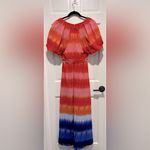 Maison Tara Red Short Puff Sleeve V Photo 3