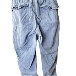 AMO Army Babe Pant Blue Cargo Frayed hem Size 31 100% cotton Photo 4