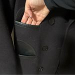 Burberry  Wool Cashmere Blend Leather Trim Tailored Coat Women US2 Photo 3