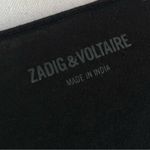 Zadig & Voltaire  • Black Silver Tunisian ML Skull Glitter Tee Shirt Photo 1