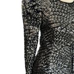 Bebe sequined puffy sleeve open back dress Photo 11