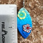 Polymer clay earrings in beach design on earwires Photo 4