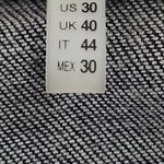 Elie Tahari Black Skinny Jeans with Silver Snakeskin Print Size 10 Photo 6