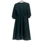 Nanette Lepore  Festive Green Chiffon Dress Holiday Party Pleated Front Photo 4