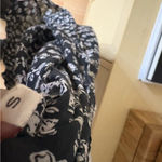 DOEN Floral Print Cotton Tassel Long Sleeve Top Size Small Boho Black Photo 6