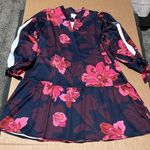 Adelyn Rae  satin dress floral print, split long sleeve, size XL NWOT Photo 8