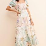 Yumi Kim Zofia Maxi Dress size XL nuuly floral cap sleeve square neck tiered Photo 3