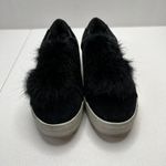 Sam Edelman  Size 10 Shoes Leya Black Velvet Faux Fur Pom Pom Slip-On Women's Photo 5