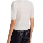 AQUA ‎ Cashmere Blend Jewel Button Short Sleeve Sweater Top Photo 1