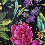 Vintage Diane Freis Floral Maxi Dress Tiered Tie Waist 100% Silk Pink Black L Size L Photo 2