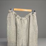 Flax Green Boho Lagenlook Coastal Grandma Wide Leg Linen Pants XL/2XL Photo 2