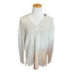 Buckle NWT Womens  Cloth by Rd Cable Knit Bubble Gray V Neck Sweater - Sz S Photo 2