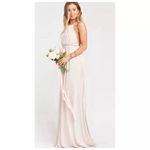 Show Me Your Mumu Show Me Your Mumu Women's Amanda Blouson Open Back Gown in Beige Small $178 NWT Photo 1