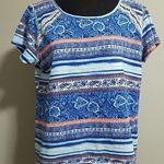 French Laundry  Blue, White, & Orange Tee Shirt (1X) Photo 0