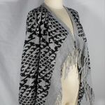 Hounds tooth Open Cardigan Black Gray Ally and Rob Womens Size Large Photo 2