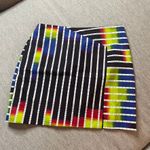 KATE SPADE SATURDAY Multicolored 4 Small Striped Mini Pencil Skirt Side Zip Black Photo 3