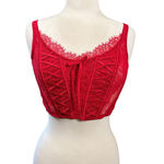 Victoria's Secret Corset Top L Red Lace Photo 1
