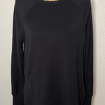 Athleta  Coaster Luxe Recover Sweatshirt Black Size XS Crew Neck Relaxed Cozy Photo 0