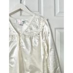 Moon Dance Vintage Ivory Satin Edwardian Full Length Floral Lace Nightgown M White Size M Photo 6
