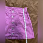 Free People  100% Cotton Corduroy Pink Button Down Skirt. Women’s Size 2 XS. EUC Photo 4