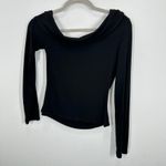 ASTR The Label Black Draped Off Shoulder Top Long Sleeve Cowl Neck Top Size M Size M Photo 6