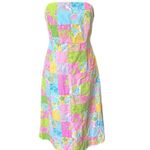 Lilly Pulitzer  Patchwork Floral Back Tie Dress Sz. 4 Vintage White Label Photo 11