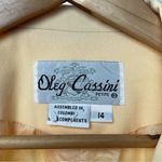 Vintage Oleg Cassini Double‎ Breasted Jacket in Yellow Size 14 Petite Photo 1