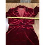 Nicholas Revolve  Gabriela Red Velvet Blazer cut out long sleeve mini Dress 10 Photo 7