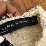 ZARA  Cream Tweed Sleeveless Dress with Black Bow Photo 5