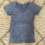 Lululemon  V-Neck Swiftly Short Sleeve Light Blue Photo 0