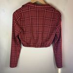 ZARA Womens Houndstooth Long Sleeve Cropped Button Down Shirt Size Sm Academia Photo 5