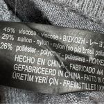 ZARA Ruffle Trim Sides V Neck Sweater Grey Medium Dolman Sleeve Photo 12