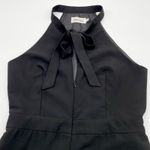 Line and Dot Freya Jumpsuit Halter Tie Wide Flare Leg Black Sleeveless Women's L Photo 12