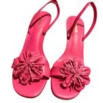 Larroudé Hibiscus Hi sandal sling back stiletto heel leather floral Pink shoe Size 8 Photo 1